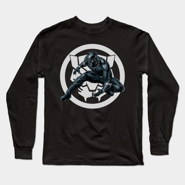 King T'Challa Long Sleeve T-Shirt by CinemaArt